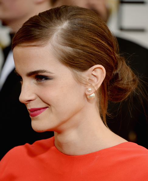 Emma Watson, anoche en los Globos de Oro.