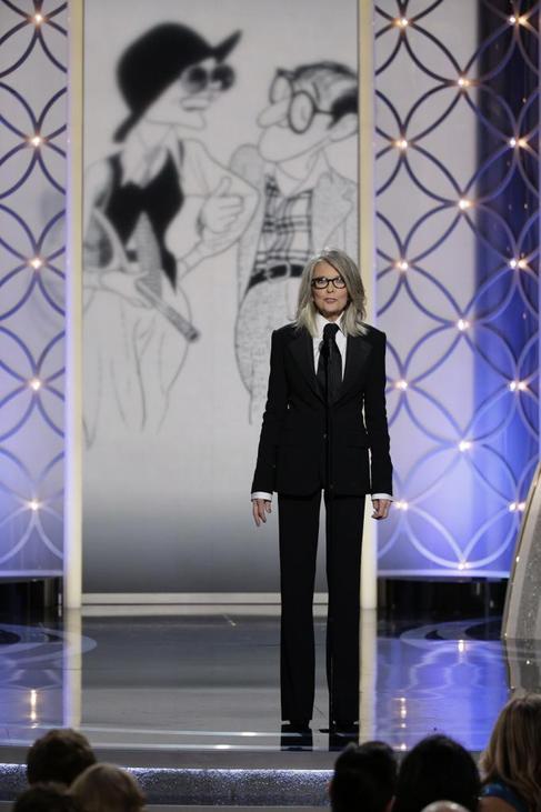 Diane Keaton (ex pareja de Allen) recogi el premio del cineasta.