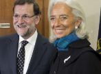 La directora gerente del FMI, reunida con el presidente del Gobierno,...
