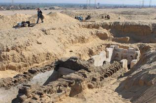 Excavaciones de la necrpolis de Abydos.