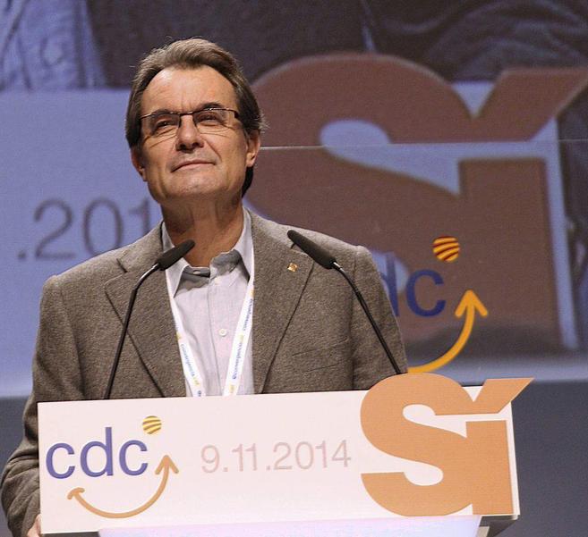 El presidente de la Generalitat en el acto de CDC por la...