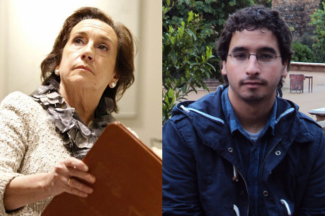Victoria Prego y Francisco Carrin, dos de los periodistas premiados...