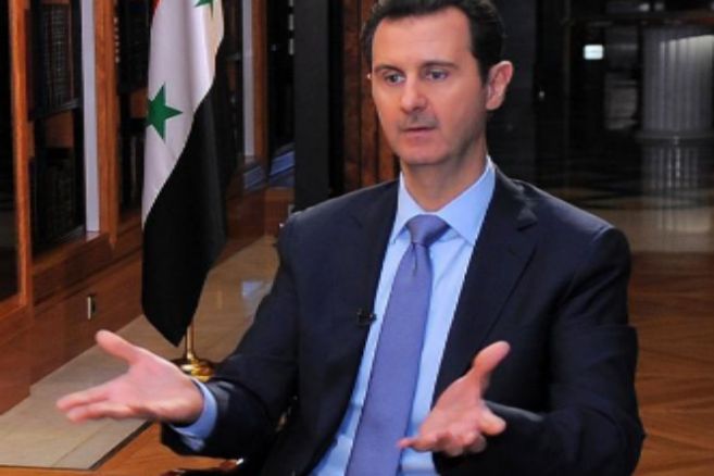 El presidente sirio Bachar al Asad, en un momento de la entrevista en...
