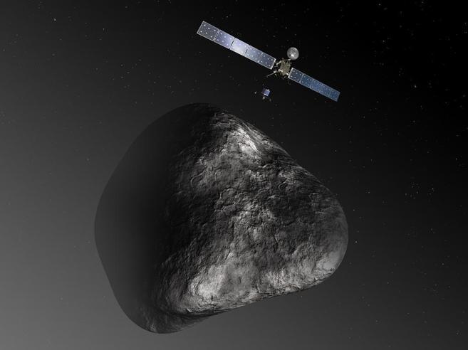 Recreacin artstica de la sonda 'Rosetta' y el cometa...