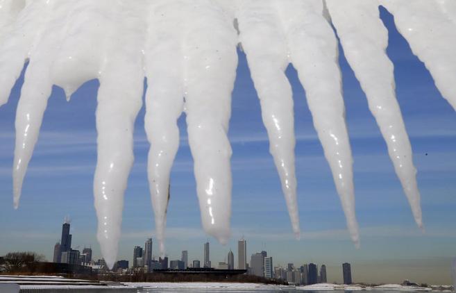 Imagen del 'skyline' de Chicago tras el ltimo 'vrtice polar'