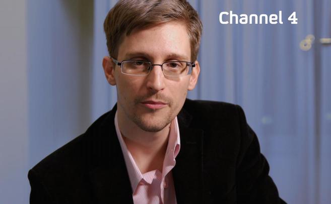 Imagen de Snowden en un canal ruso la pasada nochebuena.