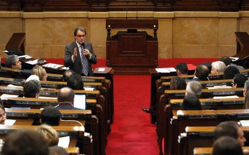 Artur Mas, en la sesión de control del último pleno
