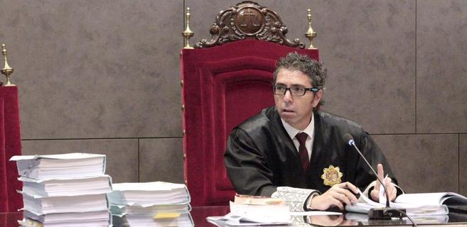 El juez Marcos Bermdez al inicio del juicio por la demanda que la...