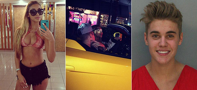 La acompaante de Bieber, los dos en el Lamborghini y la ficha...