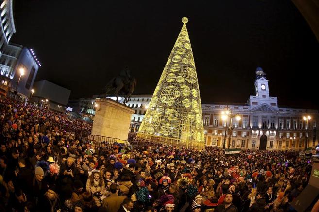Celebracin de la pasado Nochevieja en la Puerta del Sol