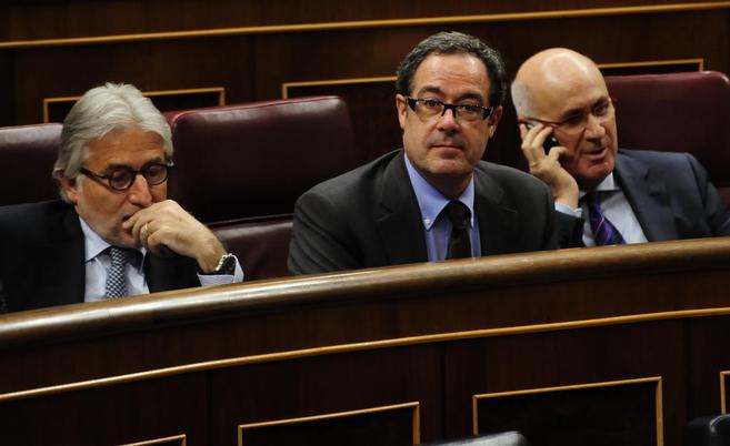 Sánchez Libre, Pere Macías y Durán i Lleida en el Congreso.