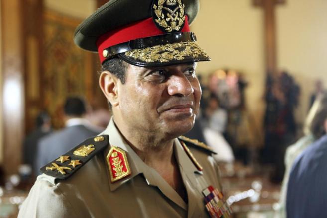 El flamante mariscal de campo y candidato presidencial Abdelfatah al...