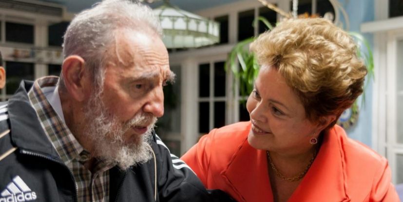 Fidel Castro tambin recibi a la presidenta de Brasil Dilma...