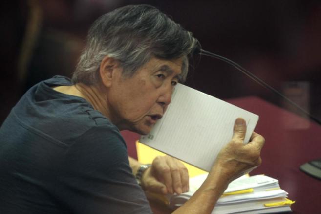 Fujimori asiste a la audiencia del juicio oral que se sigue por la...