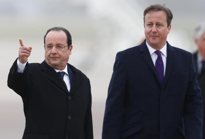 David Cameron, junto a Franois Hollande este viernes en Oxfordshire.