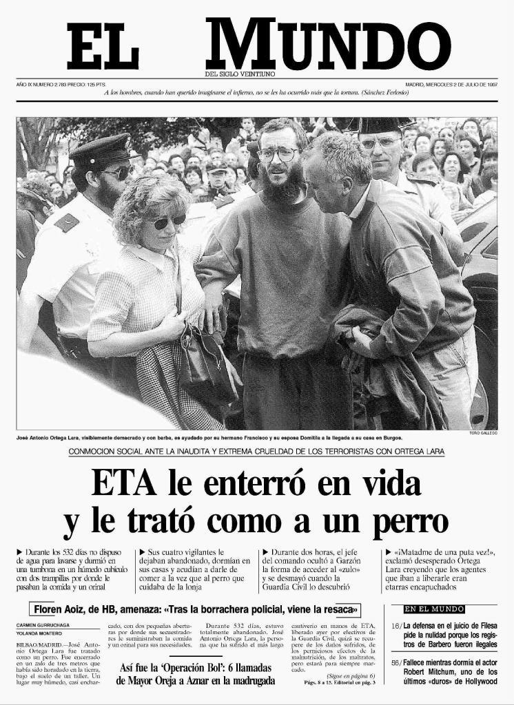 Portada de EL MUNDO del 2 de julio de 1997.