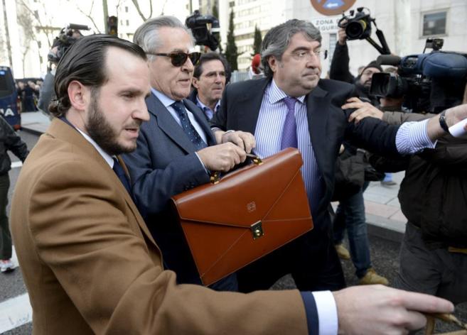 Miguel Blesa a la salida de los juzgados de plaza de Castilla en...
