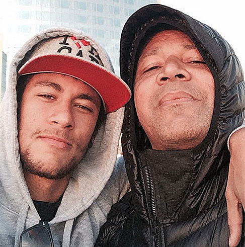 La foto que public Neymar en Instragram junto a su padre.