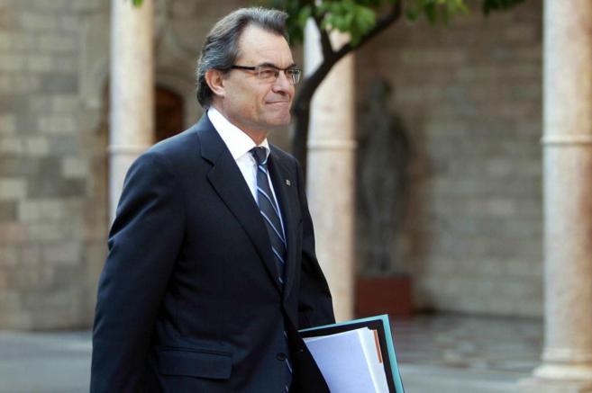 El presidente de la Generalitat, Artur Mas, antes de una reunión del...