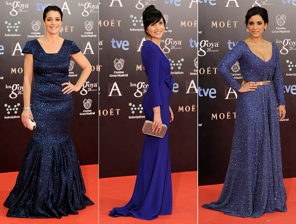 El azul ha sido el color amuleto de las actrices candidatas al Goya a...