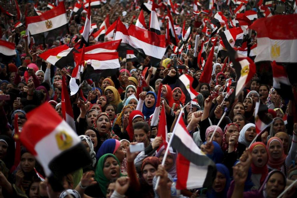 Protestas en El Cairo contra el depuesto presidente Mohamed Mursi