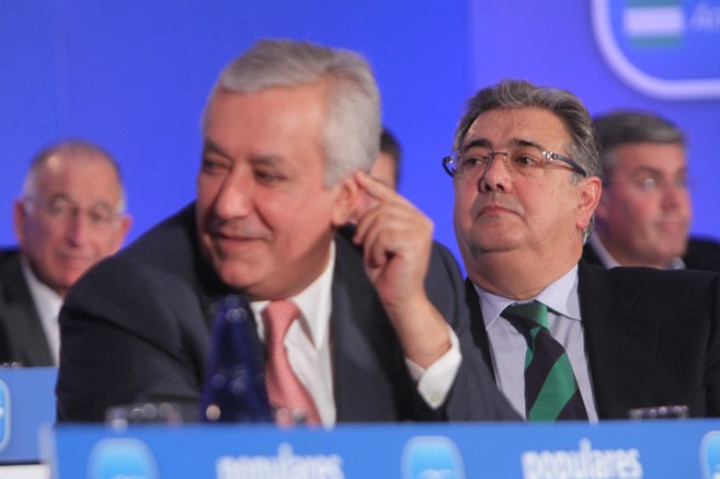 Javier Arenas y Juan Ignacio Zoido, en la junta directiva del PP...