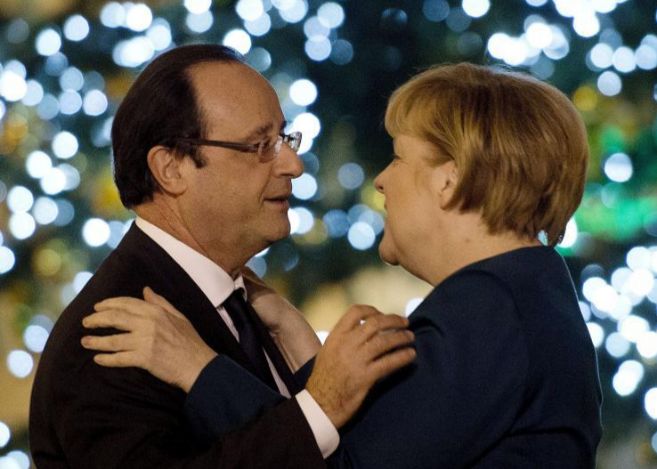 Franois Hollande y Angela Merkel, en un anterior encuentro.