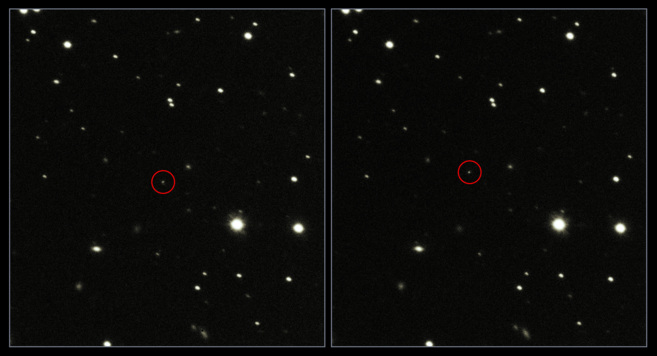 Dos imgenes del satlite Gaia captadas por el telescopio VLT.