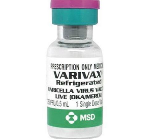 Vial de la vacuna de la varicela