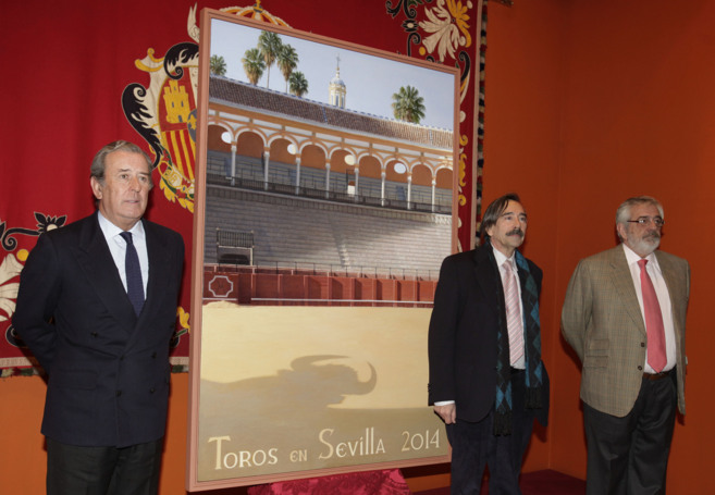 Javier Benjumea, el profesor Fernando Martn y Eduardo Canorea, junto...