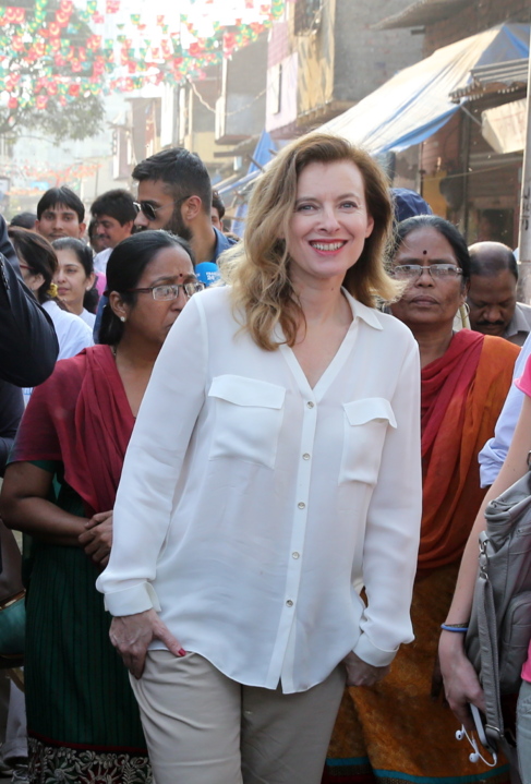 Valrie Trierweiler, en su reciente visita a la India.