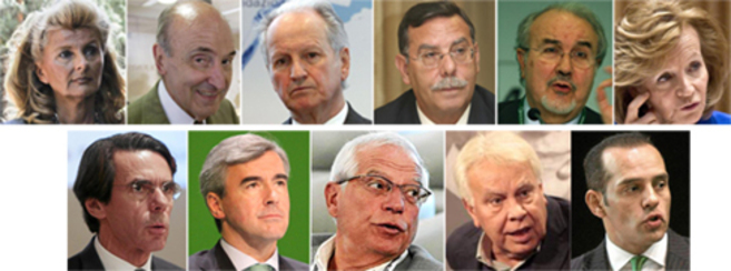 Imágenes de algunos de los políticos "enchufados".