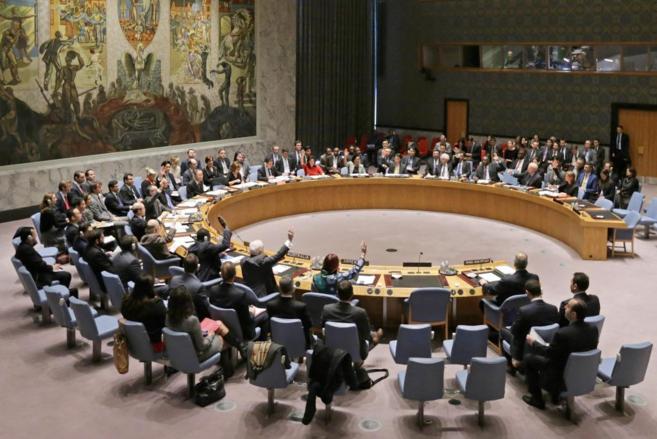 El Consejo de Seguridad de la ONU, en la sede de Naciones Unidas en...