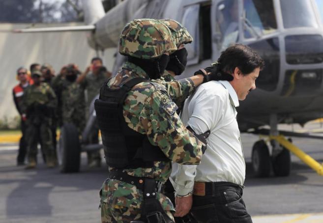 Joaquin 'El Chapo' Guzmn, tras ser apresado por los...