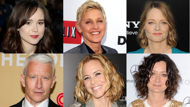 Ellen Page, Ellen DeGeneres, Jodie Foster, Anderson Cooper, Maria...