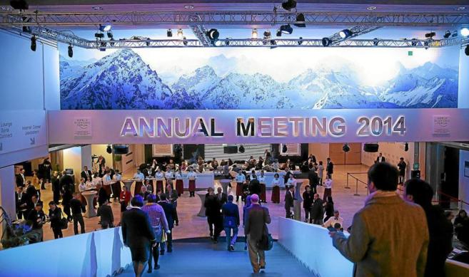 Vista general del Foro Económico Mundial, celebrado en Davos el...