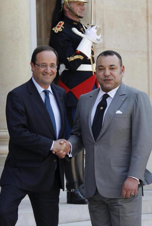 El presidente francs y el rey de Marruecos en el Palacio del...