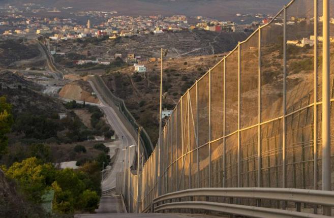 El permetro fronterizo de Melilla.