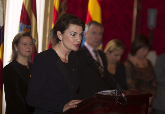La presidenta del Parlamento Balear, Margalida Durn, durante su...