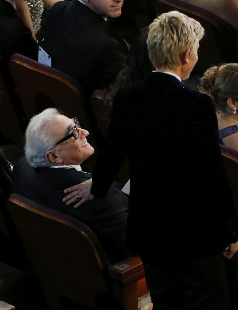 La presentadora saluda a Scorsese. El director ya fue su compinche en...