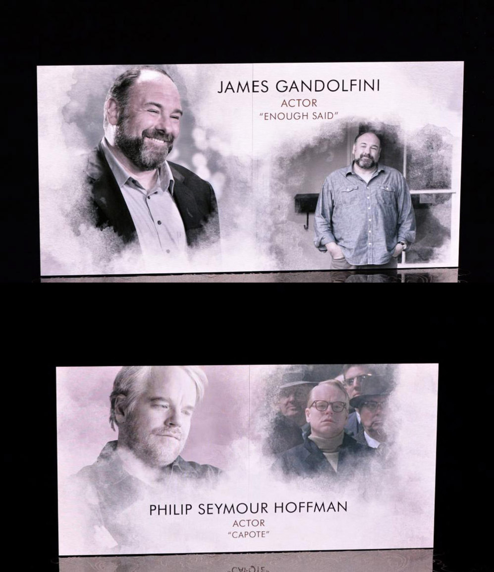 Dos de los fallecidos en 2013: Phillip Seymour Hoffman y James...