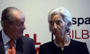 Juan Carlos I y Christine Lagarde.