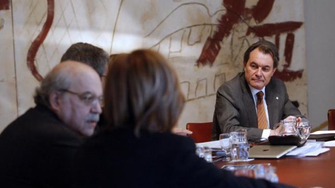 El president Artur Mas, en la reunin del Consell Executiu
