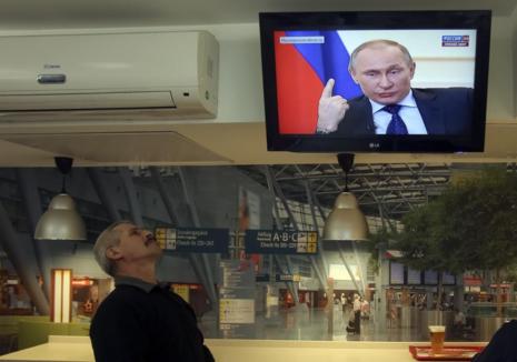 El presidente ruso, Vladimir Putin, durante su intervencin en...