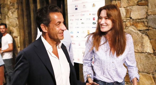 Carla Bruni y Sarkozy.