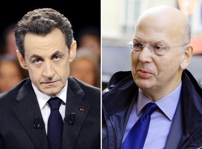 Nicolas Sarkozy y Patrick Buisson, en dos fotos de archivo.