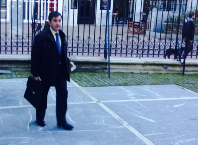 Aitor Uribesalgo, en el Parlamento.