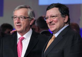 Jean-Claude Juncker y Jos Manuel Barroso, hoy.