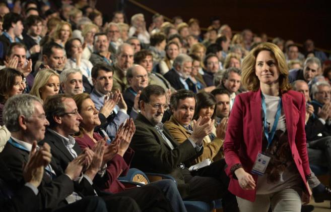 La presidenta del PP vasco, Arantza Quiroga, en el Congreso celebrado...