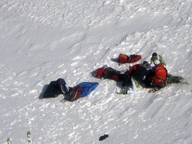 Imagen del rescate de los dos escaladores.